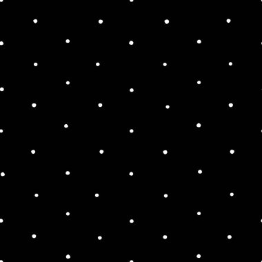 Siyah ve beyaz düzensiz lekeli vektör seamless modeli. Trendy seamless modeli. Beyaz siyah arka plan üzerine daireler. Vektör çizim. Yüzey desen tasarım.