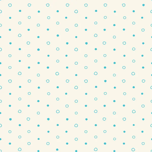 Turquoise irregular polka dots circles vector seamless pattern. Cute seamless pattern. Turquoise circles on bright background. Vector illustration. Surface pattern design. — Stock Vector