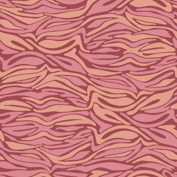 Vector roze zebra textuur naadloze terugkeerpatroon achtergrond. Oppervlaktepatroon ontwerp. — Stockvector