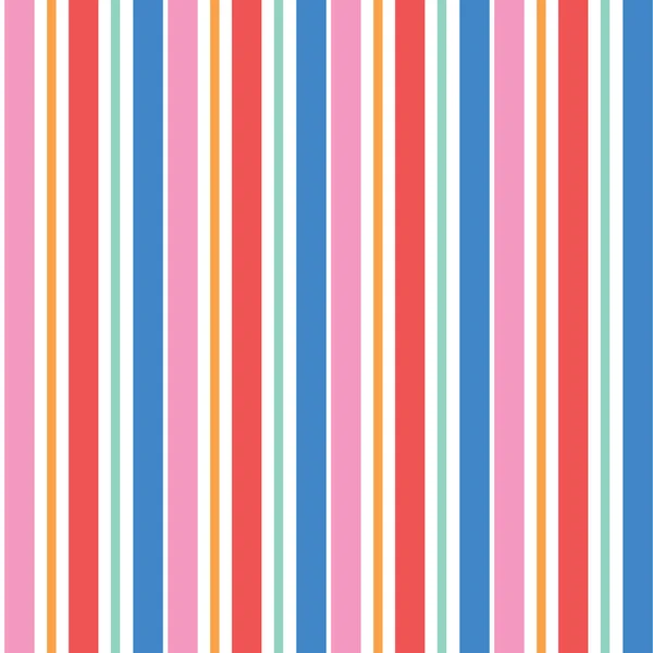 Abstract vector multicolor geometric seamless vector pattern. Vibrant vertical stripes on white background. Wrapping paper. Print for interior design and fabric. Kids background. Surface pattern desig — Stock Vector