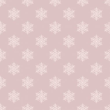 Basit tek renkli bohem Noel kar taneleri vektör dikişsiz desen arka plan kumaş, duvar kağıdı, kış tatilleri için scrapooking projeler.