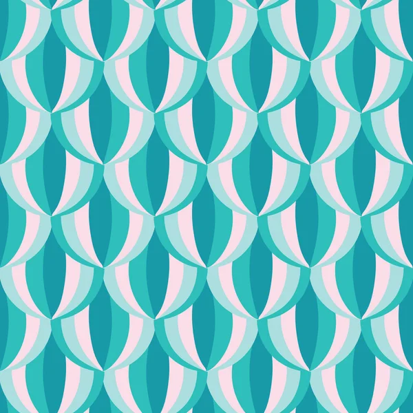 Fondo de patrón vectorial sin costuras con bolas de playa monocromas de color verde azulado. Patrón geométrico sin costura para la tela, papel pintado, proyectos de scrapooking . — Vector de stock