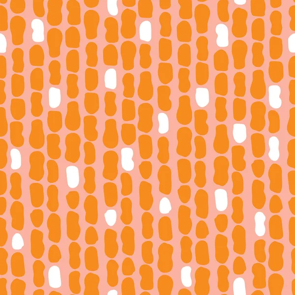 Abstrakt färgglada rosa orange Doodle sömlös vektor mönster bakgrund för tyg, tapeter, scrapbooking, kort. — Stock vektor