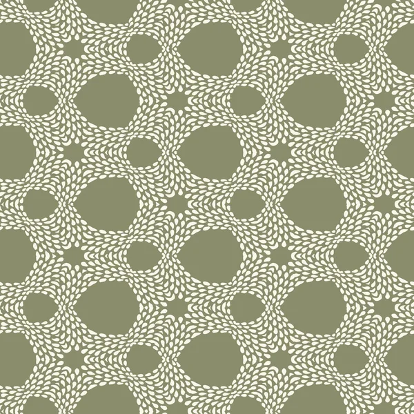 Векторный бесшовный батик с нерегулярной текстурой точек в геометрической компоновке. Этнические зеленые каракули фон. Обои, ткань, бумага, текстильный шаблон. Рисунок . — стоковый вектор