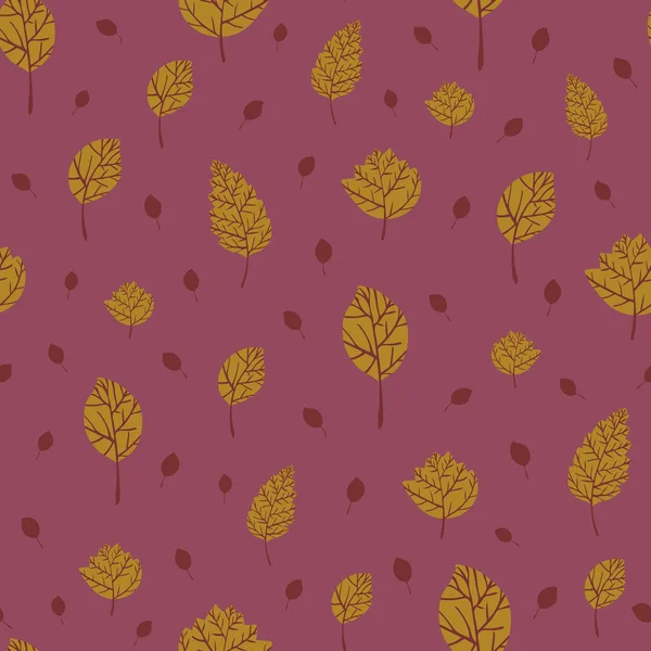 Colorful autumn leaves seamless vector pattern for fabric, wallpaper, scrapbooking projects or backgrounds. — Stock Vector