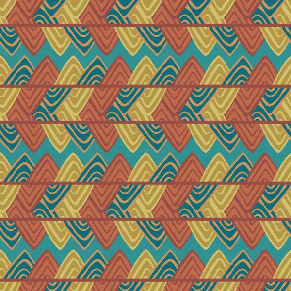 Tribal seamless pattern in african style. Colorful abstract background. Hand drawn vector illustration for fabric, wallpaper, scrapbooking projects or backgrounds. — Stock Vector