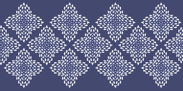 Vector indigo batik περίγραμμα με ακανόνιστη υφή κουκίδων σε γεωμετρική διάταξη. Ethnic πράσινο doodle πλαίσιο για πρόσκληση και ευχετήριες κάρτες, είδη χαρτιού, προγράμματα scrapbooking, υπόβαθρα. — Διανυσματικό Αρχείο