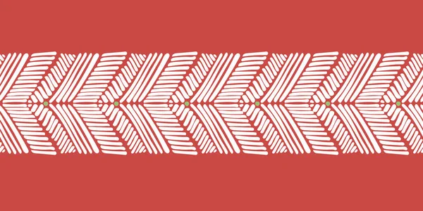Bordure vectorielle sans couture avec textures géométriques doodle. Cadre vectoriel pour les vacances de Noël invitation et cartes de vœux, articles en papier, projets de scrapbooking, milieux . — Image vectorielle