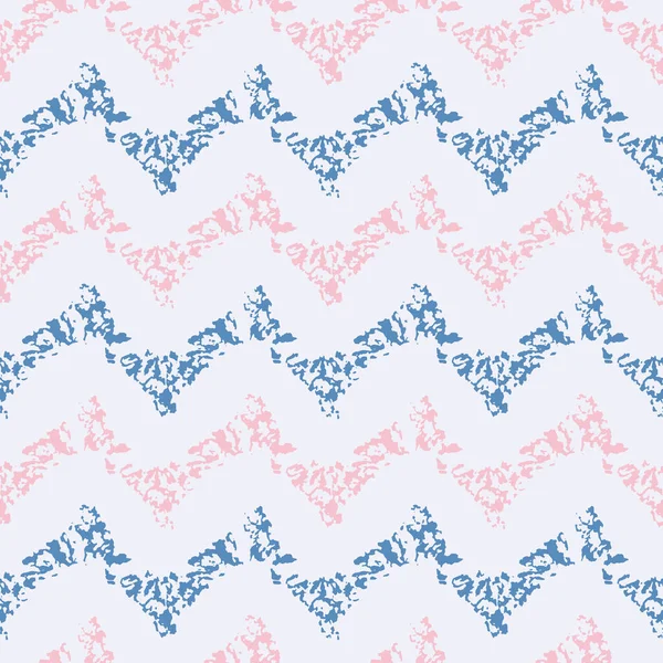 Motif vectoriel sans couture en chevron texturé rose et bleu. Conception de motif de surface pour tissu, scrapbooking, projets de papier peint . — Image vectorielle