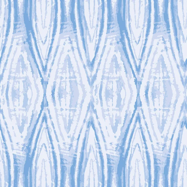 Corante de gravata geométrica textura padrão vetor sem costura. Impressão shibori azul pintada à mão. Ink índigo texturizado fundo japonês. azulejo moderno papel de parede batik. Fundo interminável aquarela para tecido — Vetor de Stock