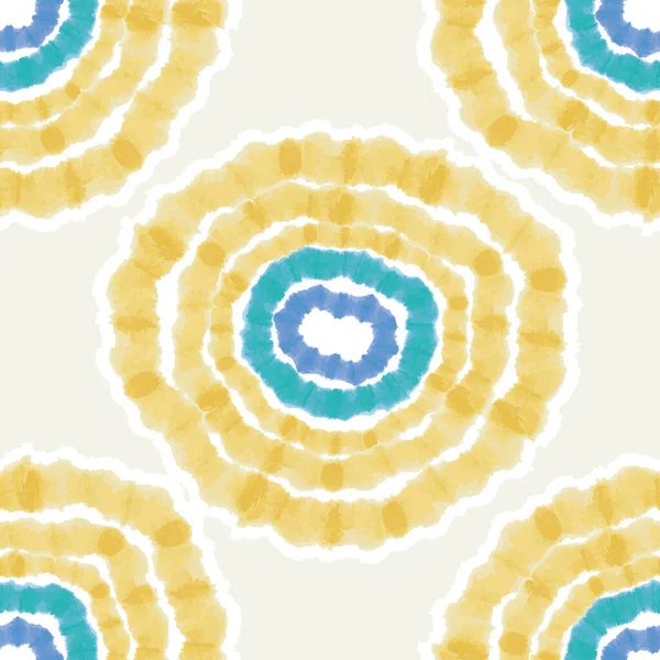 Coloré fond de cercle de teinture cravate. Imprimé shibori sans couture peint à la main motif cravate teinture. Tissu batik texturé. Illustration vectorielle pour tissu, papier peint, projets de scrapbooking, décors . — Image vectorielle