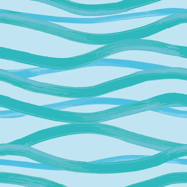 Blue weay Water achtergrond. Naadloze aqua blauwe rimpels patroon. Vector illustratie voor stof, behang, scrapbooking projecten of achtergronden. — Stockvector