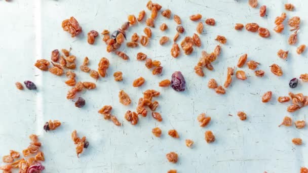 Grape Raisins Stop Motion — Stock Video