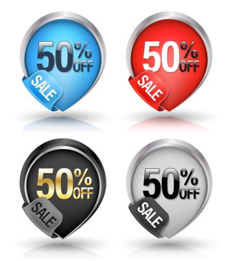 Satış afiş işaretçi stil kümesi. Vektör çizim iş promosyon afiş reklam için.