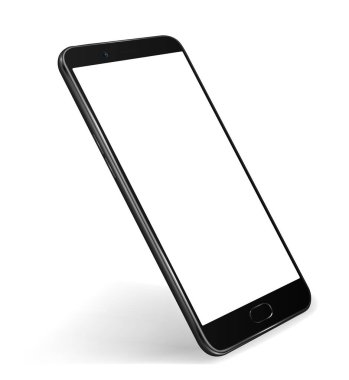 Kolay yer demo için Smartphone mockup şeffaf ekran. Vektör çizim teknoloji cep telefonu için.