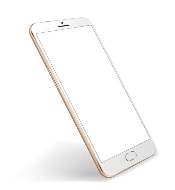 Kolay yer demo için Smartphone mockup şeffaf ekran. Vektör çizim teknoloji cep telefonu için.