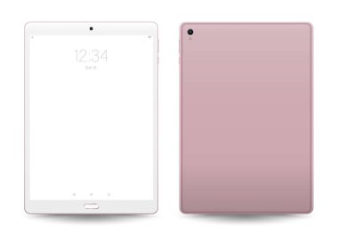 Tablet mockup. Vektör çizim teknolojisi için.