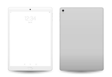 Tablet mockup. Vektör çizim teknolojisi için.