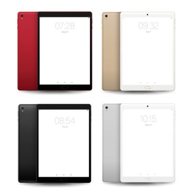 Tablet mockup. Vektör çizim teknolojisi için.