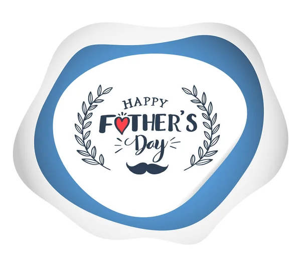 Happy Father Day Lettering Banner Father Day Greeting Card Vector — Stock Vector