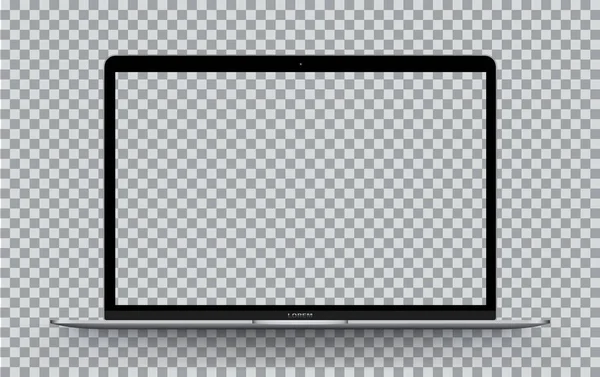 Dizüstü şeffaf bir bakış açısı. Vektör çizim teknoloji öğesi reklam ve Değiştir demo ekran için