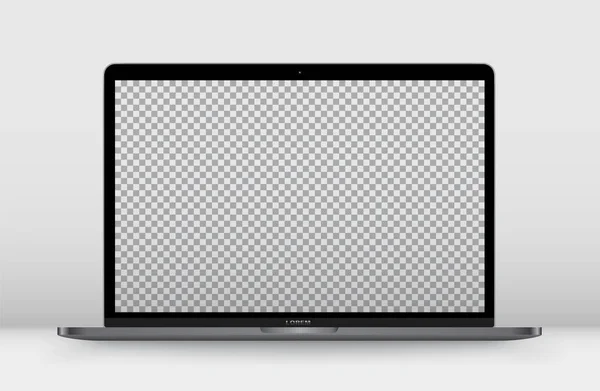 Перспектива Ноутбука Прозрачна Векторная Иллюстрация Рекламы Технологических Элементов Замены Демо — стоковый вектор