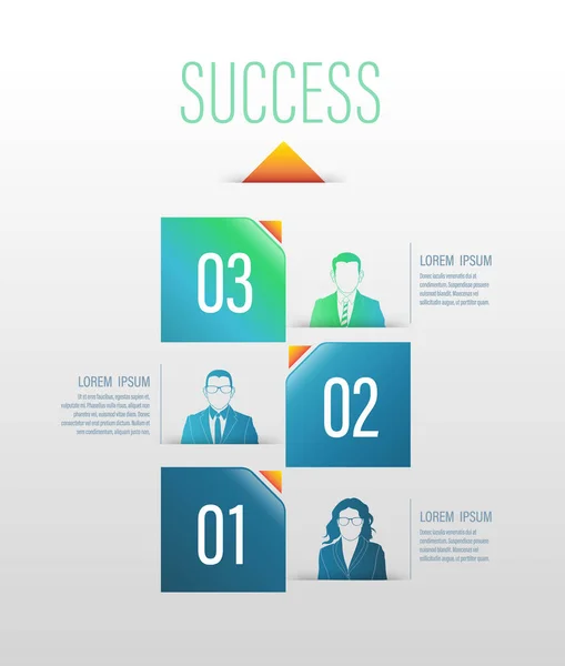 Business Concept Success Number Options Icons Vector Illustration Can Use — Stock Vector