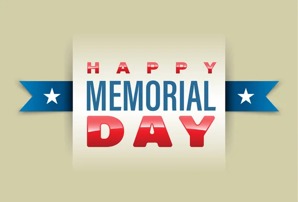 Happy Memorial Day Banner Vector Illustration — Stock Vector