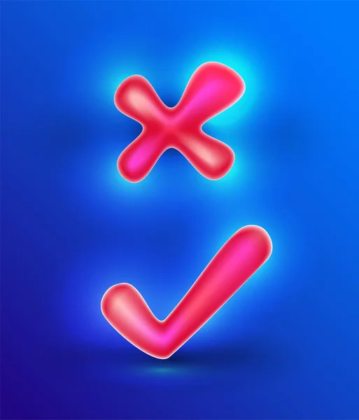 Vector Icon Design Check Mark Choice Icons Vector Illustration — Stock Vector