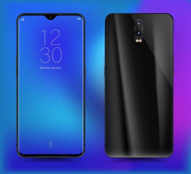 Gerçekçi smartphone mockup kolay yer demo ekran içine