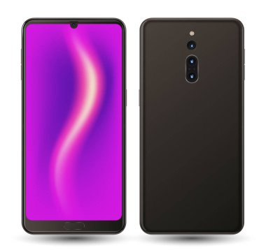 Gerçekçi smartphone mockup kolay yer demo ekran içine