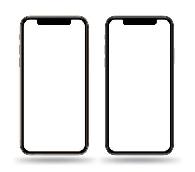Smartphone şeffaf ekran iphon tarzı. Vektör çizim.