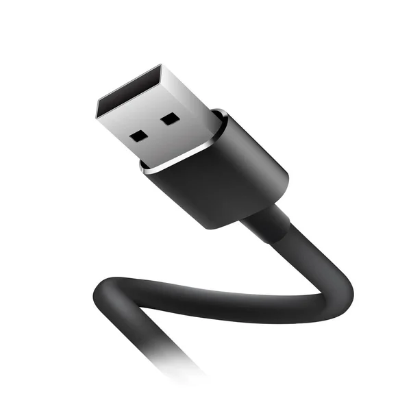 Konektory Pro Usb Kabel Vektorové Ilustrace Pro Komunikaci Technologií — Stockový vektor