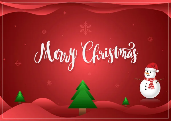 Χαρούμενα Χριστούγεννα Γράμματα Και Χιονάνθρωπος Ευχετήρια Κάρτα — Διανυσματικό Αρχείο