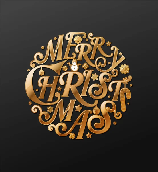 Joyeux Noël Cercle Illustration Vectorielle Art Pour Élément Publicité Événement — Image vectorielle