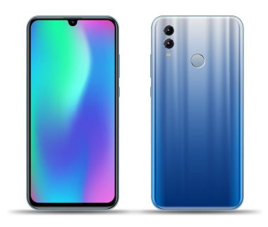 Gerçekçi smartphone örnekler. Hisse senedi vektör çizim web öğesi, oyun demo ve uygulama mockup ve kolay yer demo ekran içine.