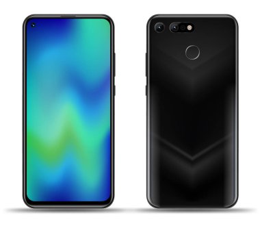 Gerçekçi smartphone örnekler. Hisse senedi vektör çizim web öğesi, oyun demo ve uygulama mockup ve kolay yer demo ekran içine.