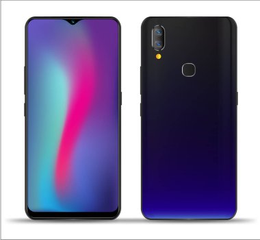 Gerçekçi smartphone örnekler. Hisse senedi vektör çizim web öğesi, oyun demo ve uygulama mockup ve kolay yer demo ekran içine.