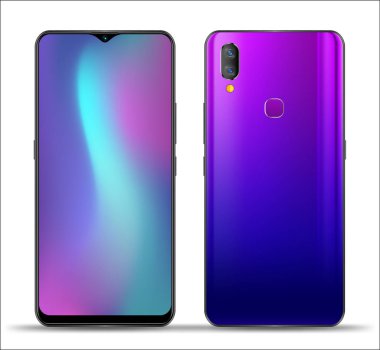 Gerçekçi smartphone örnekler. Hisse senedi vektör çizim web öğesi, oyun demo ve uygulama mockup ve kolay yer demo ekran içine.