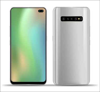 Gerçekçi smartphone örnekler. Hisse senedi vektör çizim web öğesi, oyun demo ve uygulama mockup ve kolay yer demo ekran içine.