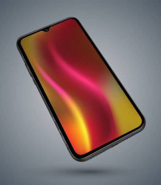 Gerçekçi smartphone örnekler. Hisse senedi vektör çizim web öğesi, oyun demo ve uygulama mockup ve kolay yer demo ekran içine.
