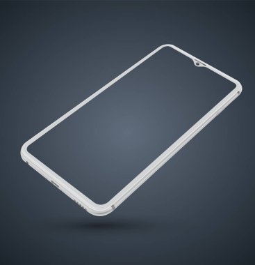 Gerçekçi smartphone örnekler. Hisse senedi vektör çizim web öğesi, oyun demo ve uygulama mockup ve kolay yer demo ekran içine.