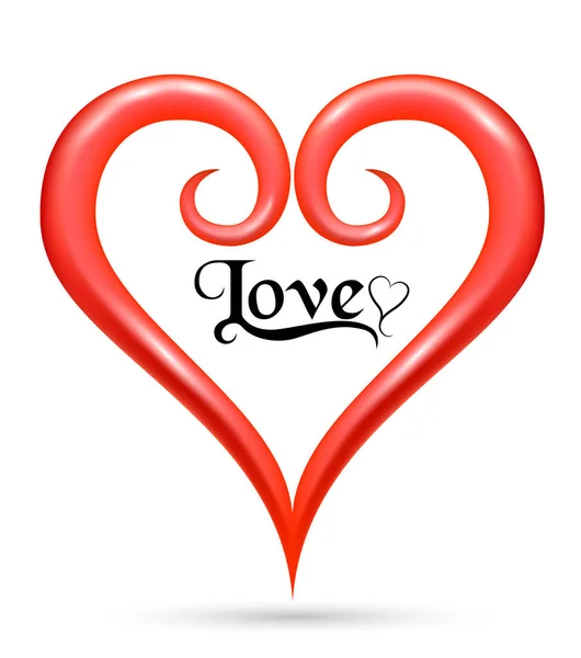 Heart Vector Illustration Love Concept Wedding Valentine Day — Stock Vector