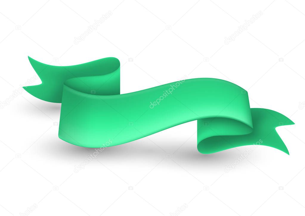 Green ribbon banner