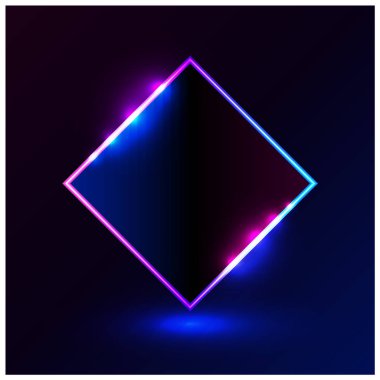 Şekil açık mavi pembe çerçeve 