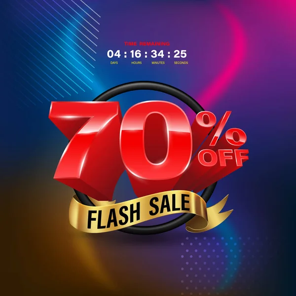 Flash Venta Banner Estilo Ilustración Vectorial Para Publicidad Promocional Gráficos vectoriales