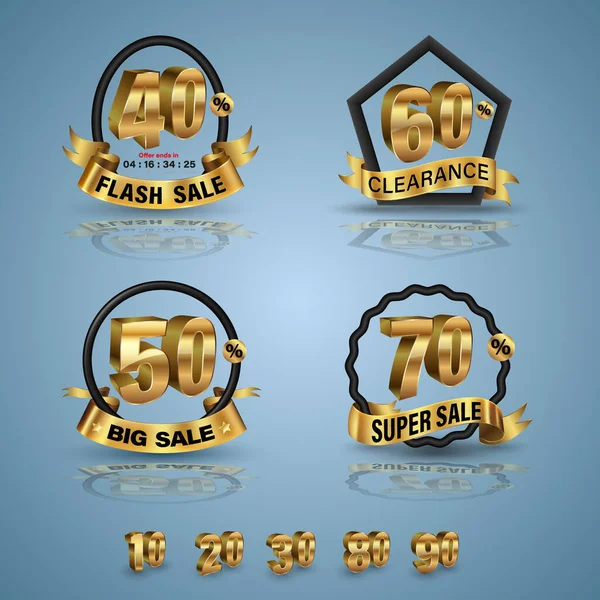 Flash Venta Banner Estilo Ilustración Vectorial Para Publicidad Promocional — Vector de stock