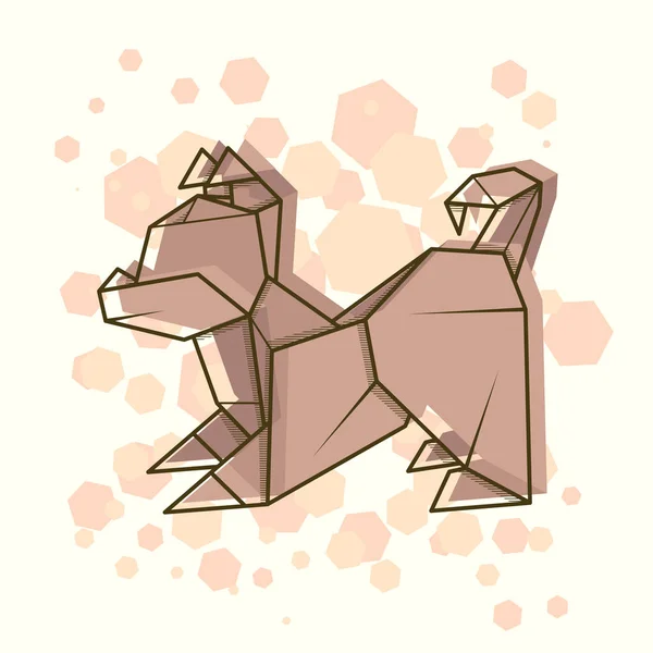 Abstracte Eenvoudige Vectorillustratie Tekening Overzicht Pup — Stockvector