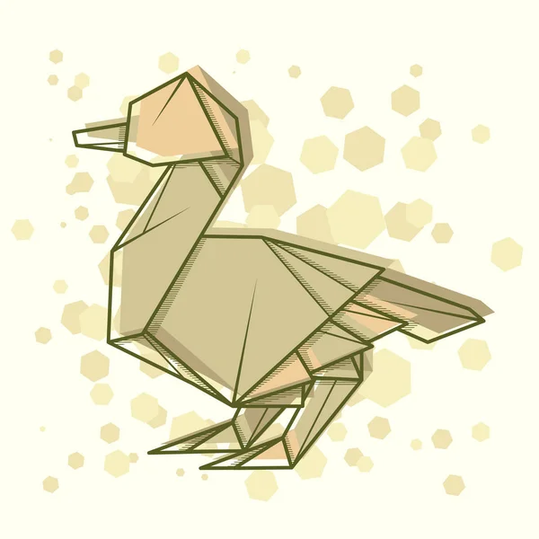 Vecteur Abstrait Illustration Simple Dessin Canard Contour — Image vectorielle