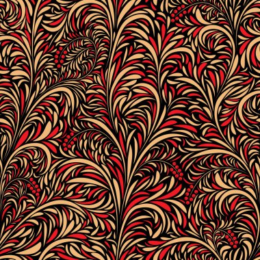 Geleneksel Rus halk resim sanat (hohloma sorunsuz çiçek desenli).